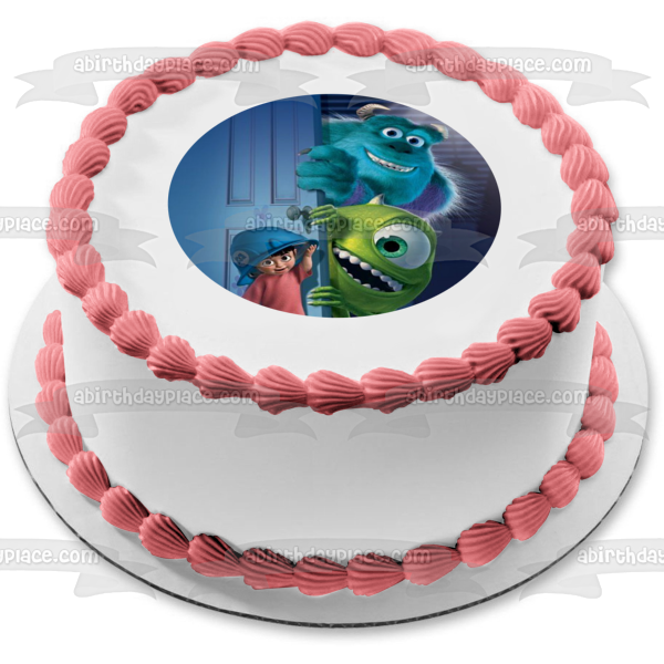 Imagen comestible para tarta de Disney Monsters Inc Sully Boo Mike Kwazowski ABPID11983 