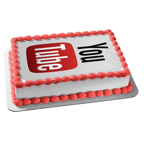 Youtube Logo Edible Cake Topper Image ABPID11784