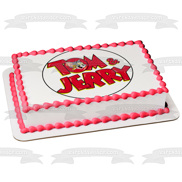 Imagen del título de apertura de Tom y Jerry Una imagen comestible para decoración de tarta ABPID12014 