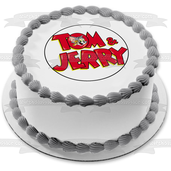 Imagen del título de apertura de Tom y Jerry Una imagen comestible para decoración de tarta ABPID12014 