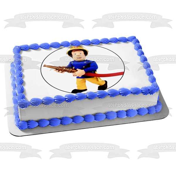 Fireman Sam Fire Hose Edible Cake Topper Image ABPID12068