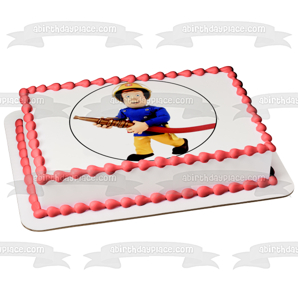 Fireman Sam Fire Hose Edible Cake Topper Image ABPID12068