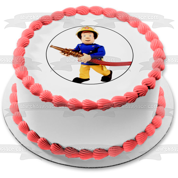 Fireman Sam Fire Hose Edible Cake Topper Image ABPID12068