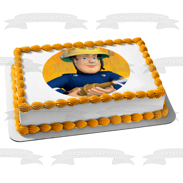 Fireman Sam Fire Hose Edible Cake Topper Image ABPID12076