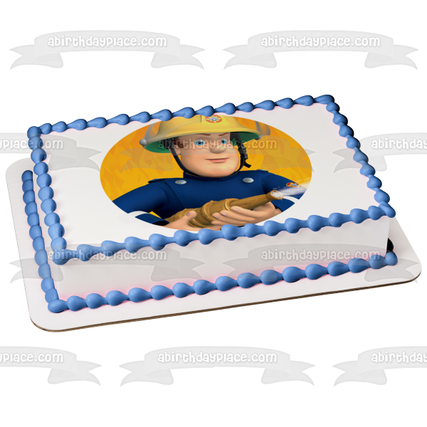 Fireman Sam Fire Hose Edible Cake Topper Image ABPID12076