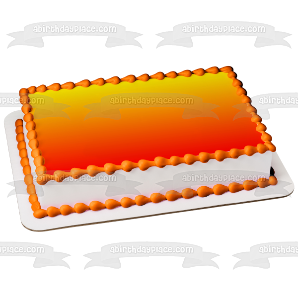 Orange and Yellow Background Edible Cake Topper Image ABPID12110