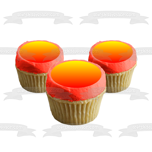 Orange and Yellow Background Edible Cake Topper Image ABPID12110