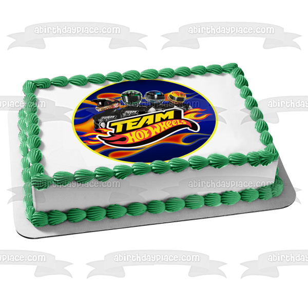 Imagen de decoración comestible para tarta del equipo Hot Wheels Brandon Gage Rhett Wyatt ABPID12138 