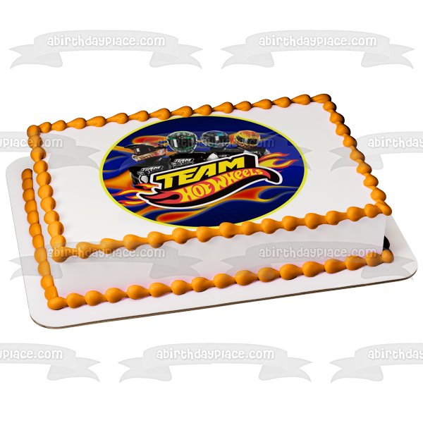 Imagen de decoración comestible para tarta del equipo Hot Wheels Brandon Gage Rhett Wyatt ABPID12138 