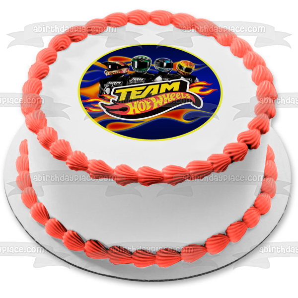 Imagen de decoración comestible para tarta del equipo Hot Wheels Brandon Gage Rhett Wyatt ABPID12138 