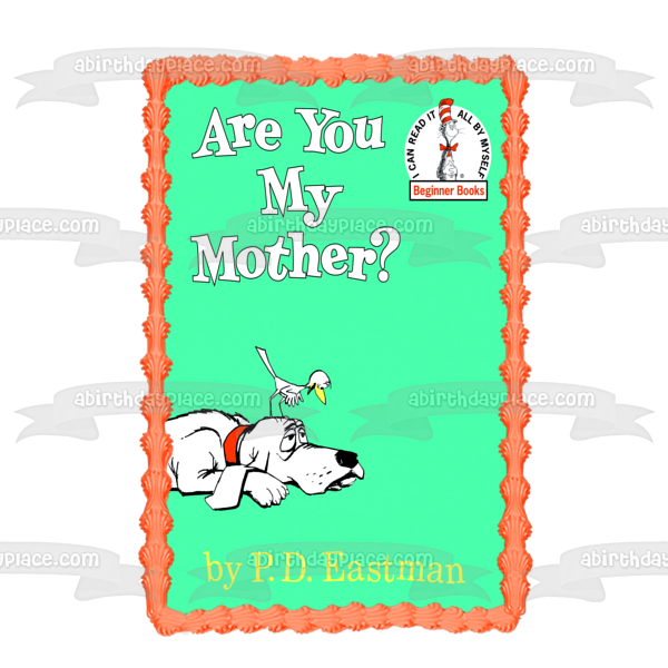 Dr. Seuss ¿Eres mi madre? Portada del libro Imagen comestible para decoración de tartas ABPID11885 