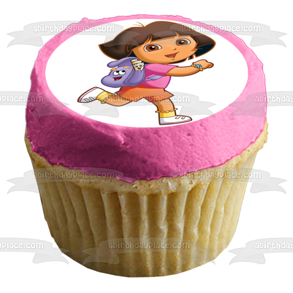 Dora the Explorer Backpack Map Edible Cake Topper Image ABPID12181