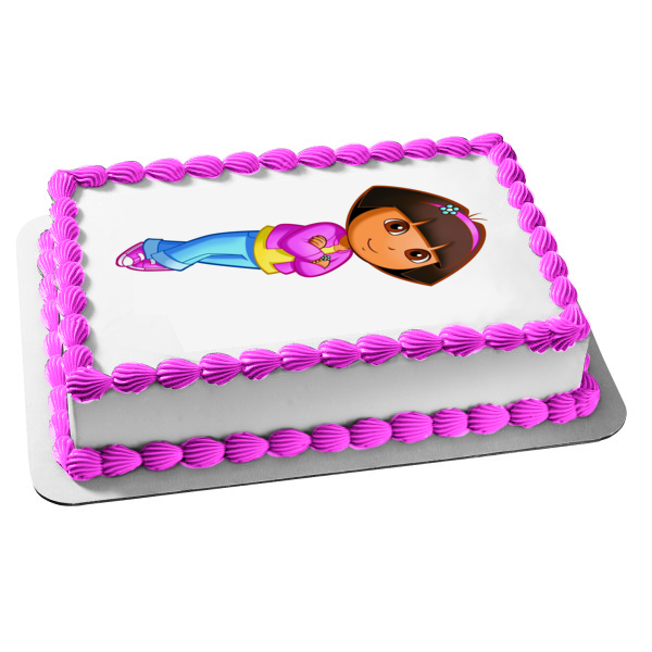 Dora la Exploradora Flores Diadema Pulsera Comestible Cake Topper Imagen ABPID12185 