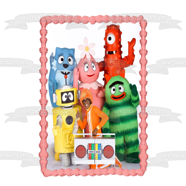 Yo Gabba Gabba Muno Foofa Brobee Toodee Plex Dj Lance Edible Cake Topper Image ABPID12301