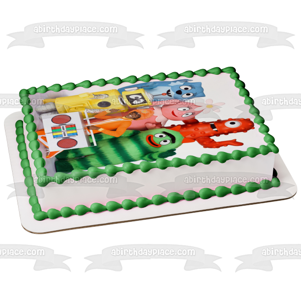 Yo Gabba Gabba Muno Foofa Brobee Toodee Plex Dj Lance Edible Cake Topper Image ABPID12301