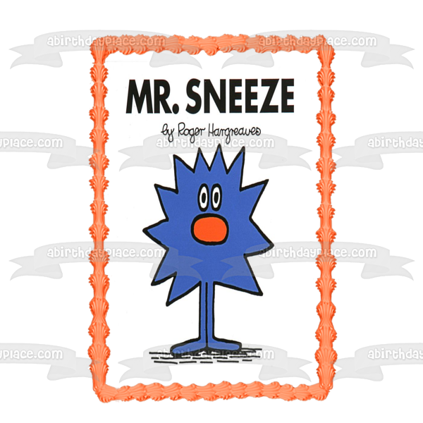 Mr.Men Mr. Sneeze - Adorno comestible para tarta azul, imagen ABPID12212 