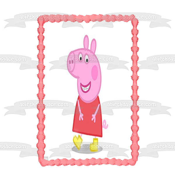 Peppa Pig Edible Cake Topper Image ABPID12350