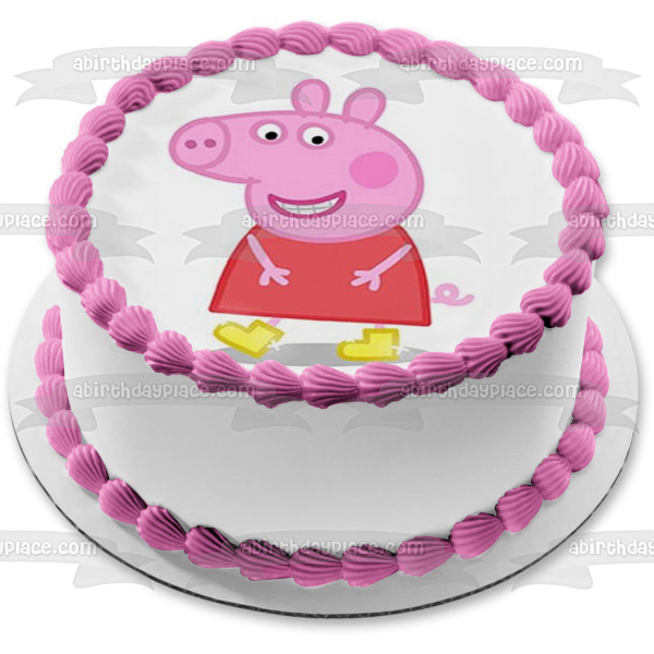 Peppa Pig Edible Cake Topper Image ABPID12350