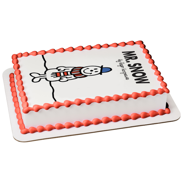 Mr. Men Mr. Snow Edible Cake Topper Image ABPID12234