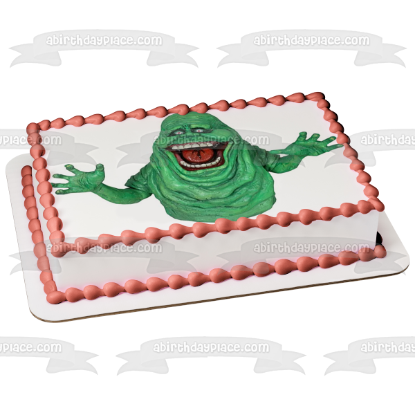 Imagen comestible para decoración de tarta comestible verde Slimer de Ghost Busters ABPID12397 