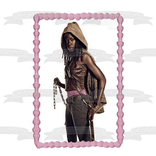 The Walking Dead Michonne Edible Cake Topper Image ABPID12401