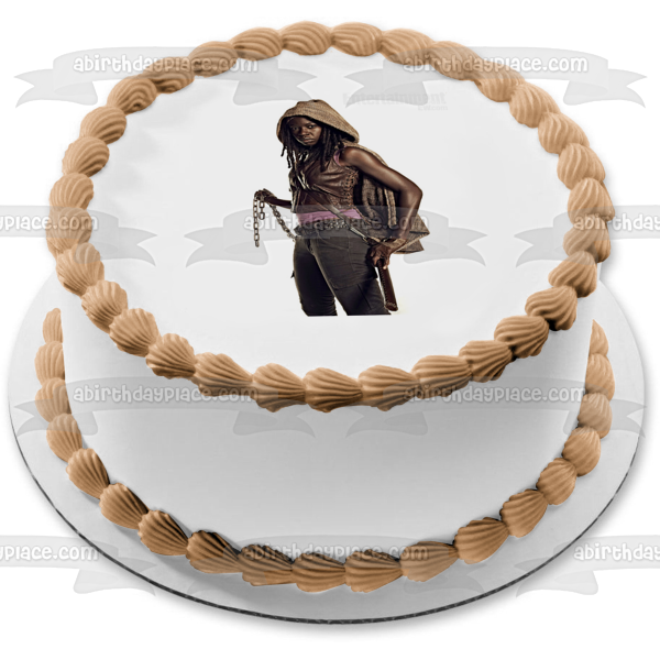 The Walking Dead Michonne Edible Cake Topper Image ABPID12401