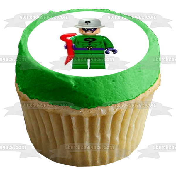 LEGO DC Comics The Riddler Edible Cake Topper Image ABPID12257