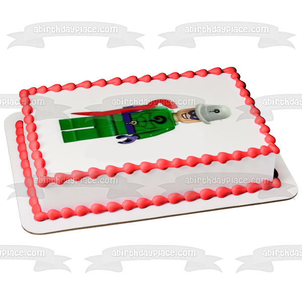 LEGO DC Comics The Riddler Edible Cake Topper Image ABPID12257