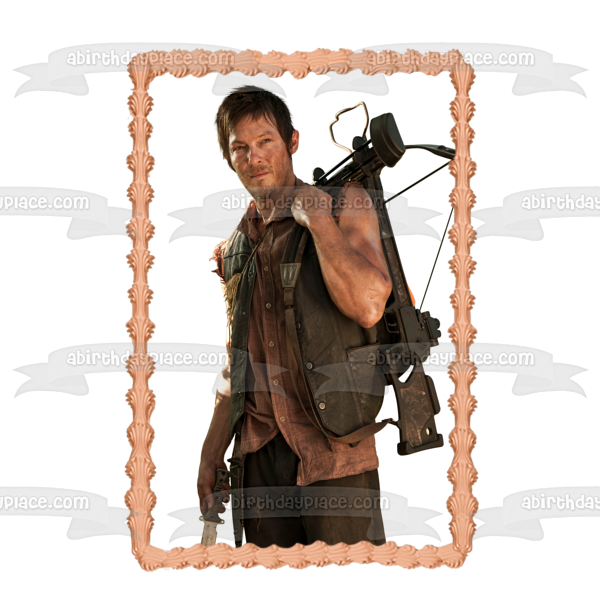 The Walking Dead Darryl Bow and Arrow Edible Cake Topper Image ABPID12406