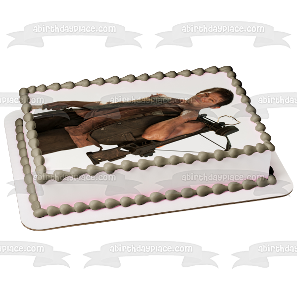 The Walking Dead Darryl Bow and Arrow Edible Cake Topper Image ABPID12406