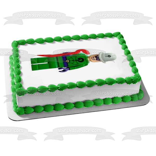 LEGO DC Comics The Riddler Edible Cake Topper Image ABPID12257