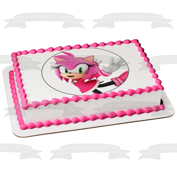 Imagen comestible para decoración de tarta de Sonic the Hedgehog Amy Rose ABPID12421 