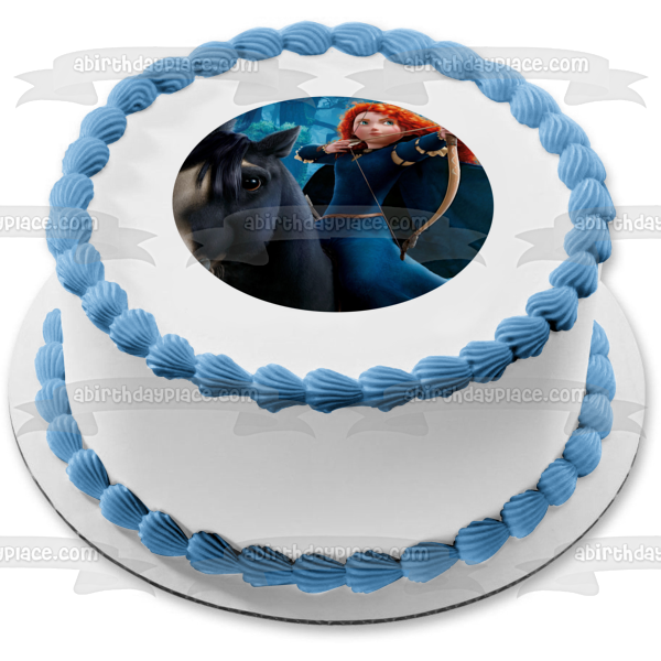 Disney Brave Merida Angus Trees Bow and Arrow Edible Cake Topper Image ABPID12436