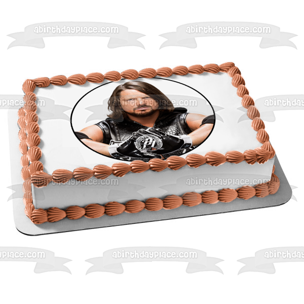 WWE World Wrestling Entertainment Aj Styles Edible Cake Topper Image ABPID12469