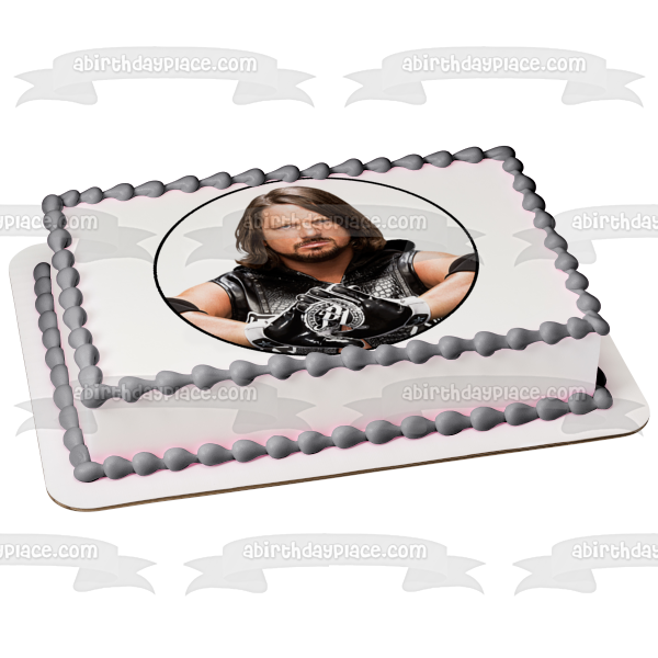 WWE World Wrestling Entertainment Aj Styles Edible Cake Topper Image ABPID12469