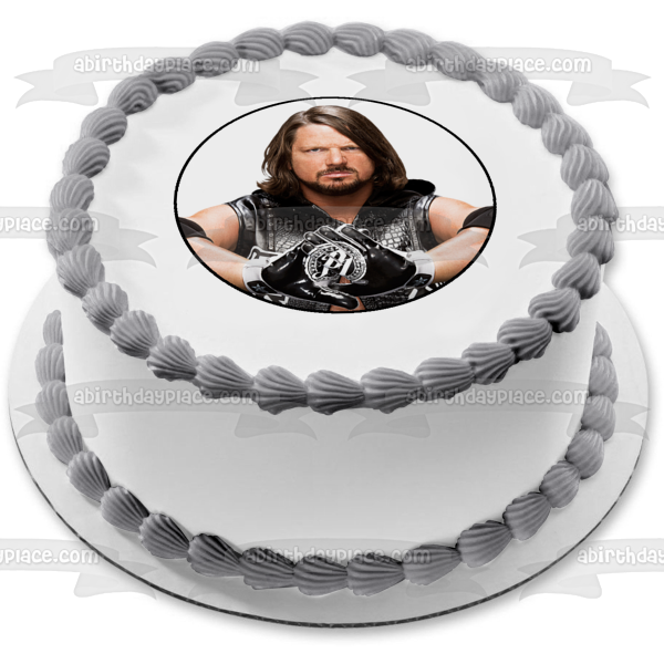 WWE World Wrestling Entertainment Aj Styles Edible Cake Topper Image ABPID12469