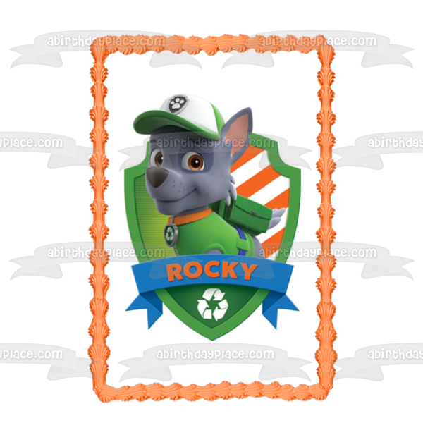 Decoración comestible para tarta de Paw Patrol Rocky, imagen ABPID12684 