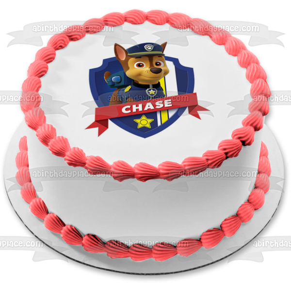 Adorno comestible para tarta de Paw Patrol Chase, imagen ABPID12685 