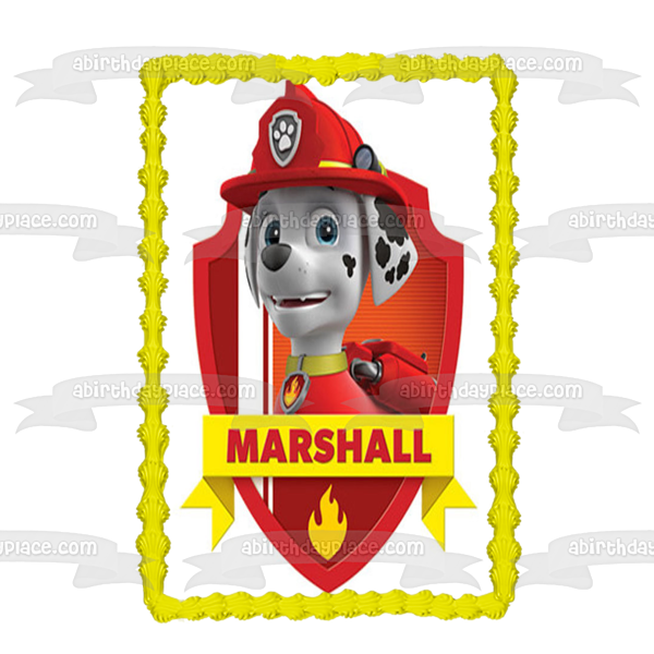 Paw Patrol Marshall Edible Cake Topper Image ABPID12690