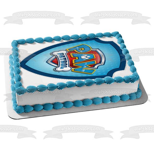 Imagen comestible para decoración de tarta con insignia del escudo de la Patrulla Canina ABPID12692 