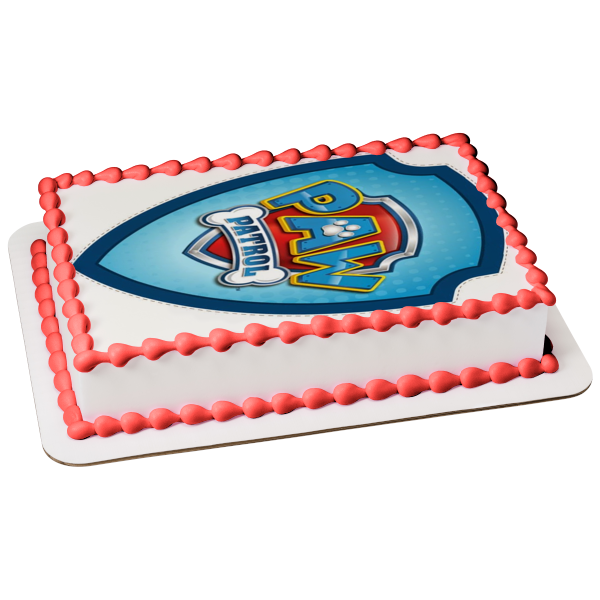 Imagen comestible para decoración de tarta con insignia del escudo de la Patrulla Canina ABPID12692 