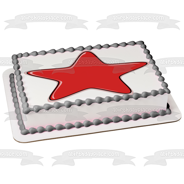 Adorno comestible para tarta con estrella roja de Pj Masks, imagen ABPID12696 