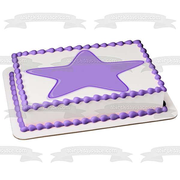 Adorno comestible para tarta con estrella morada de Pj Masks, imagen ABPID12701 