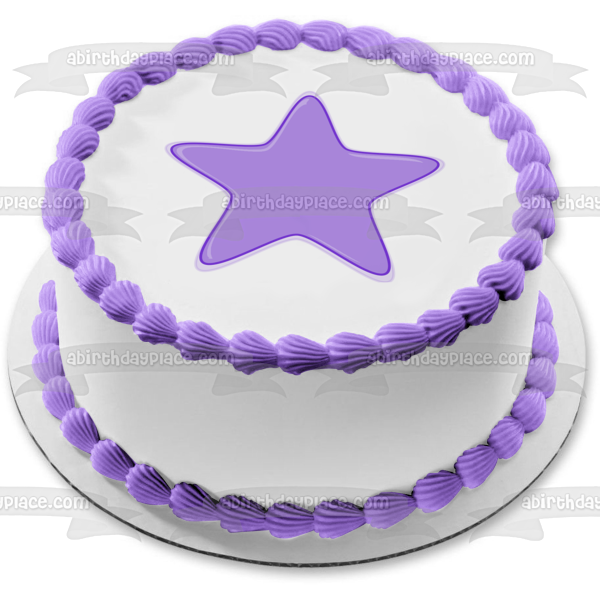 Adorno comestible para tarta con estrella morada de Pj Masks, imagen ABPID12701 