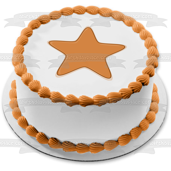 Adorno comestible para tarta con estrella naranja de Pj Masks, imagen ABPID12702 