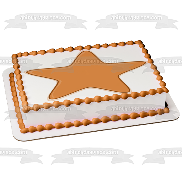 Adorno comestible para tarta con estrella naranja de Pj Masks, imagen ABPID12702 