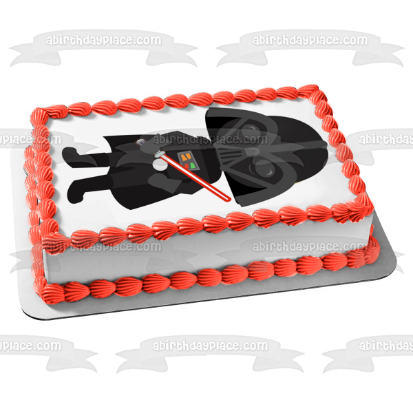 Imagen comestible para tarta con sable de luz de Darth Vader de Star Wars ABPID12710 