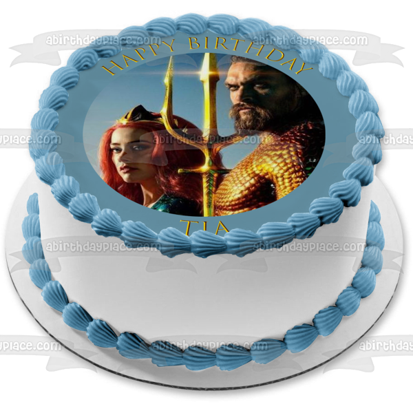 DC Comics Aquaman Arthur Curry Mera - Decoración comestible para tarta, imagen ABPID00061 