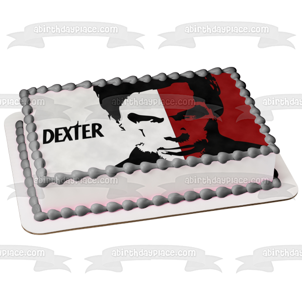 Dexter Morgan White Red Face Edible Cake Topper Image ABPID26990