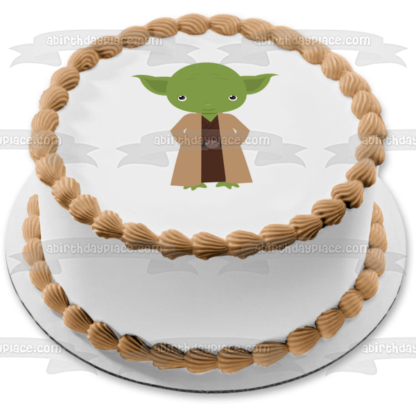 Imagen comestible para decoración de tarta de Yoda, dibujos animados de Star Wars, ABPID12723 